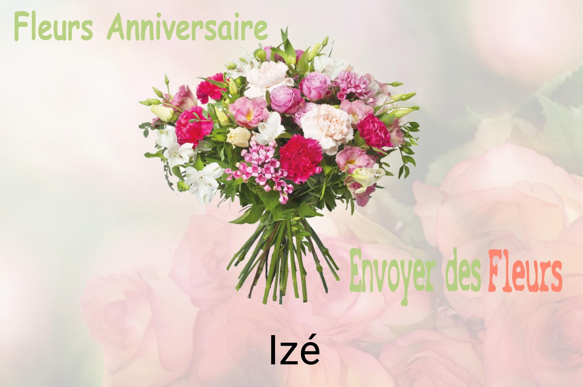 Bouquet de fleurs d’anniversaire livré à Izé