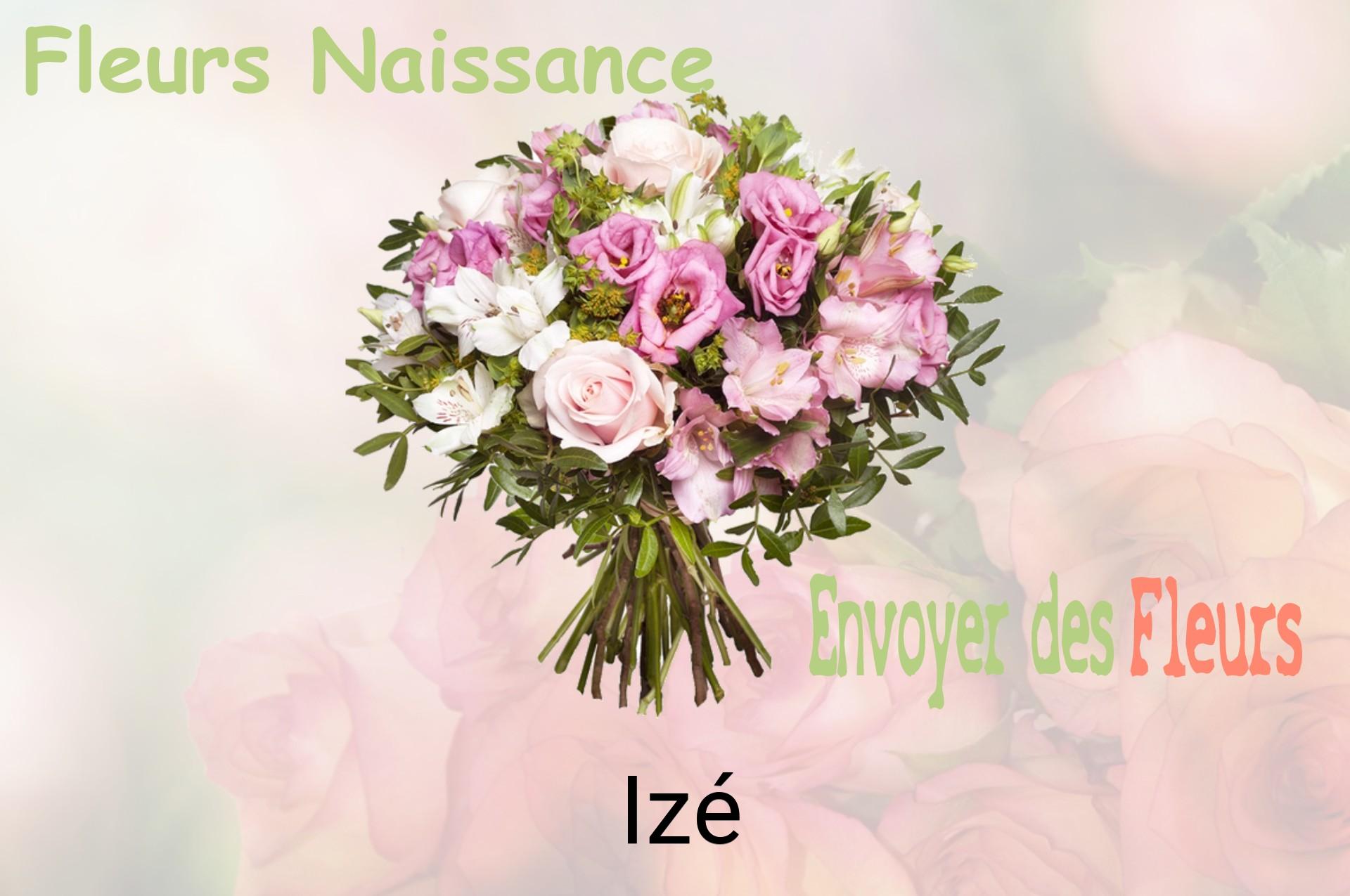 Bouquet de fleurs de naissance livré à Izé